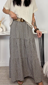 Falda Vichy Chocolate